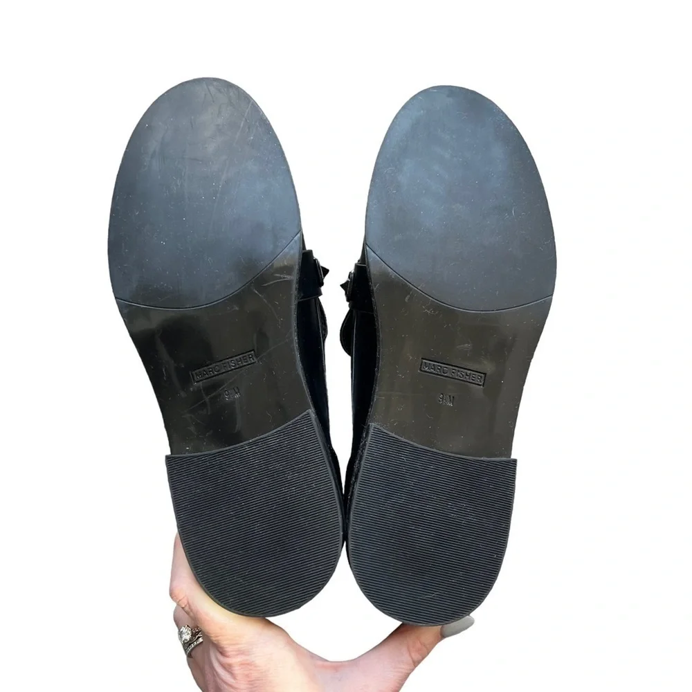 Marc Fisher - Cancia Black Studded Loafers Sz 9.5